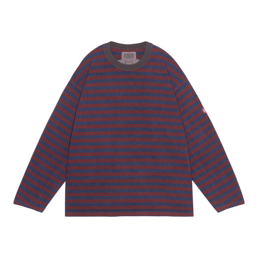 OVERDYE SYRIPE LONG SLEEVE / BROWN