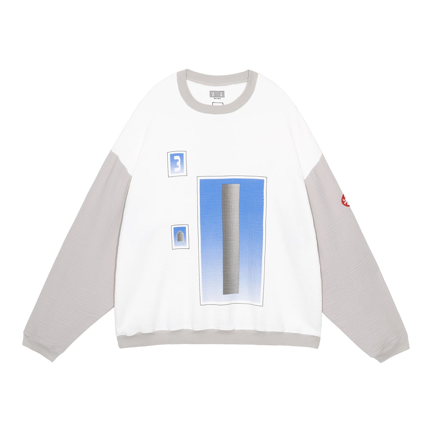 AS CYLINDER GAUZE CREW NECK / WHITE