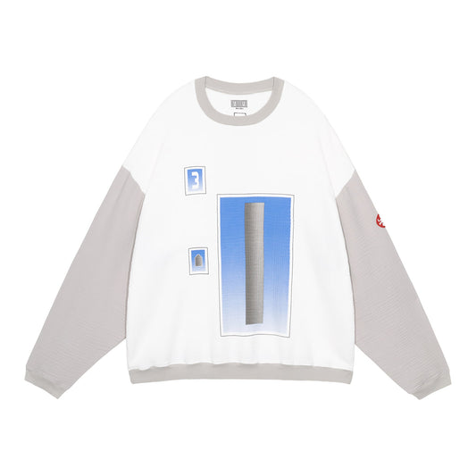 AS CYLINDER GAUZE CREW NECK / WHITE