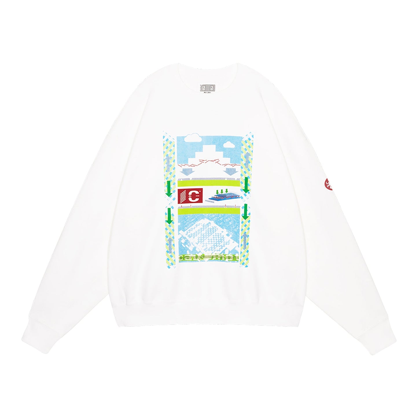 AS OBJECTS SHAPES CREW NECK / WHITE