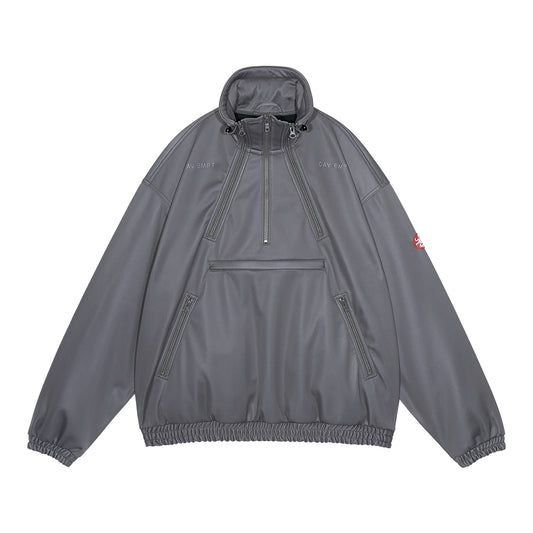 FLEECE BACK HALF ZIP / GREY