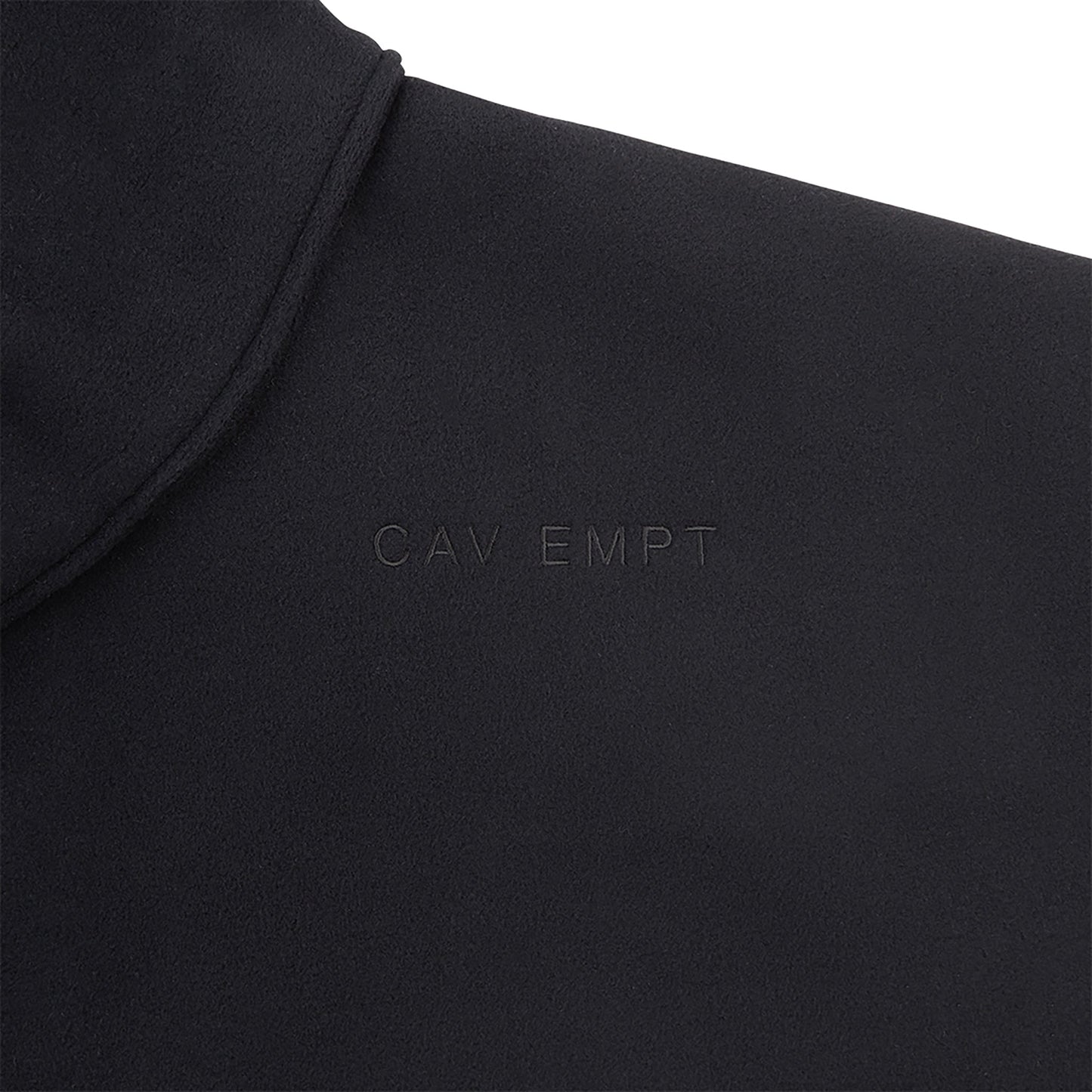 ATTACHED HOOD FLEECE ZIP UP / BLACK