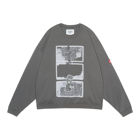 MD CLEAN ROOM LIGHT BIG CREW NECK / CHARCOAL