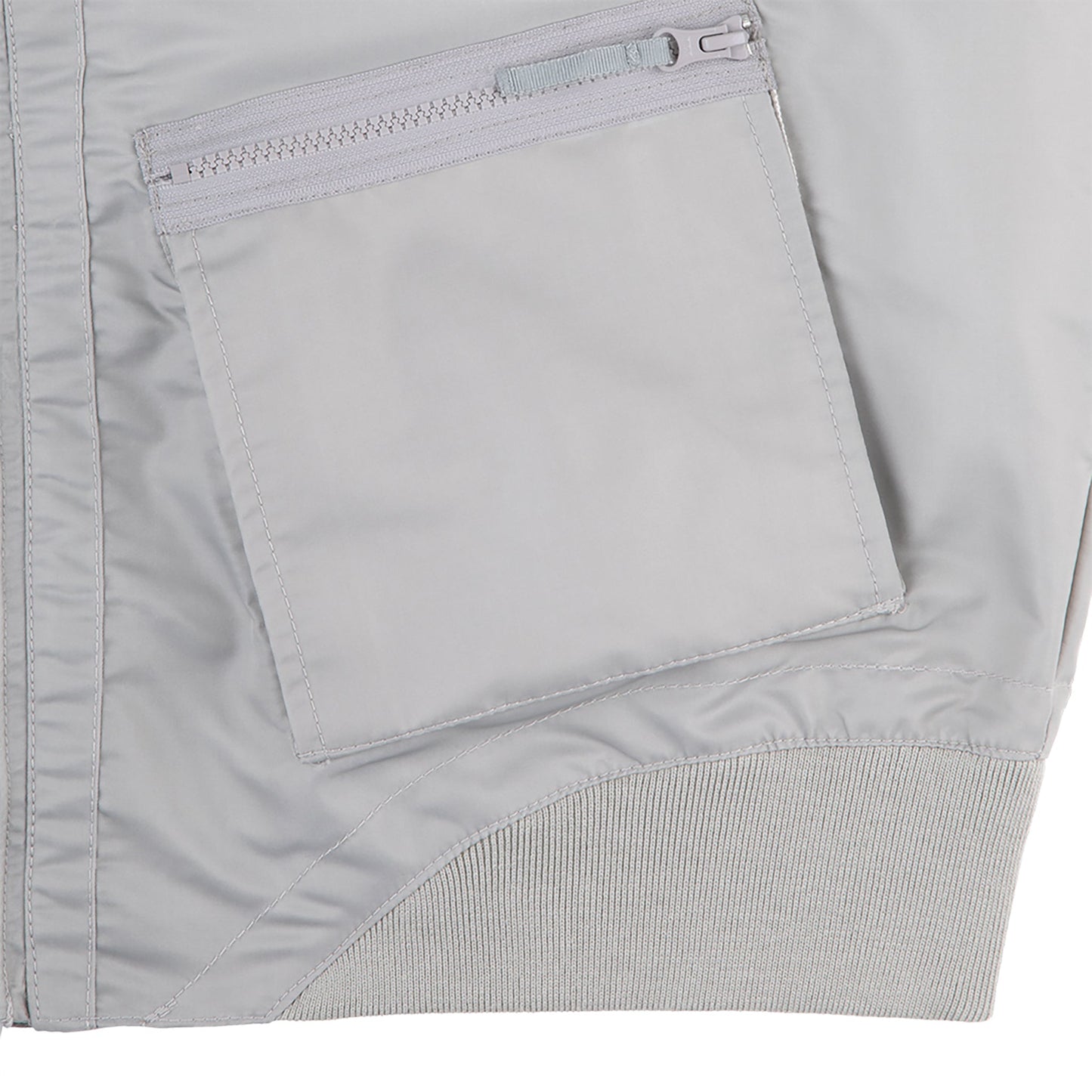 DESIGN NYLON ZIP JACKET / GREY