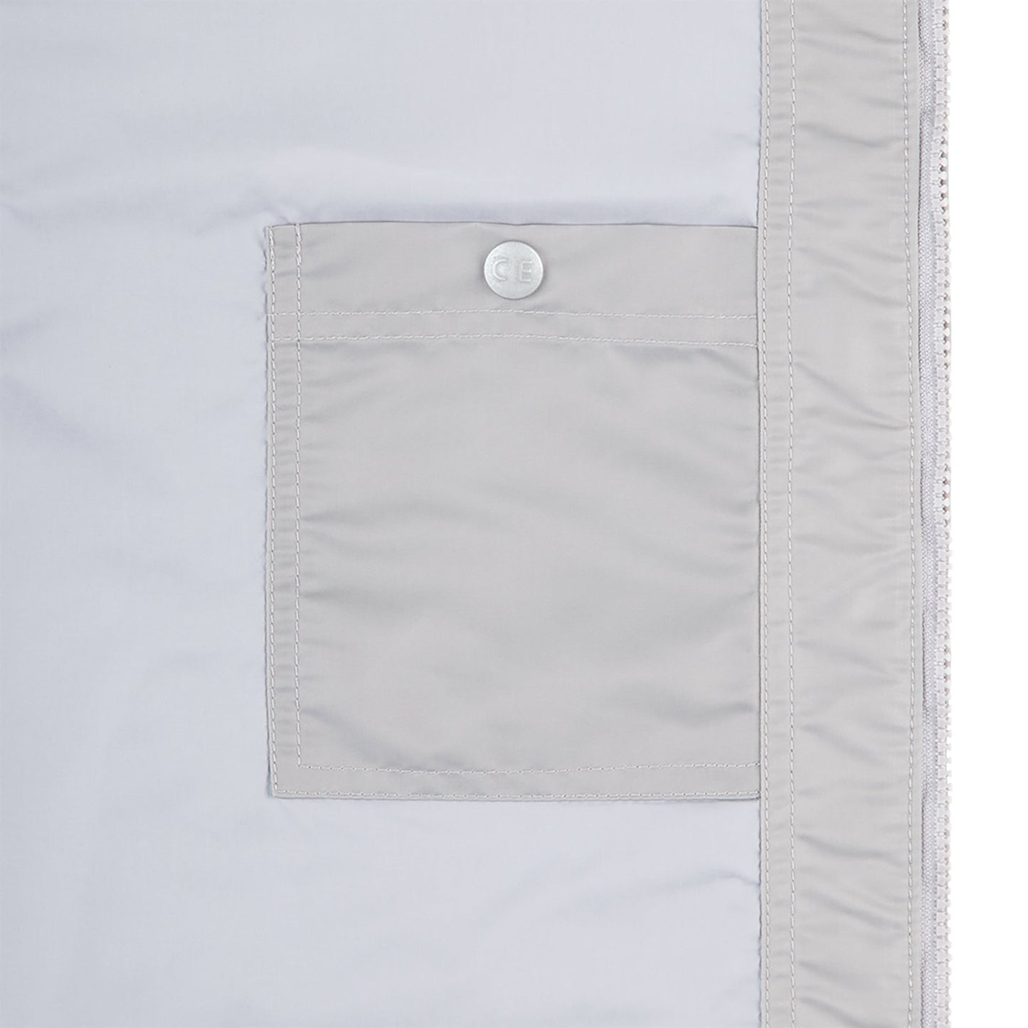 DESIGN NYLON ZIP JACKET / GREY