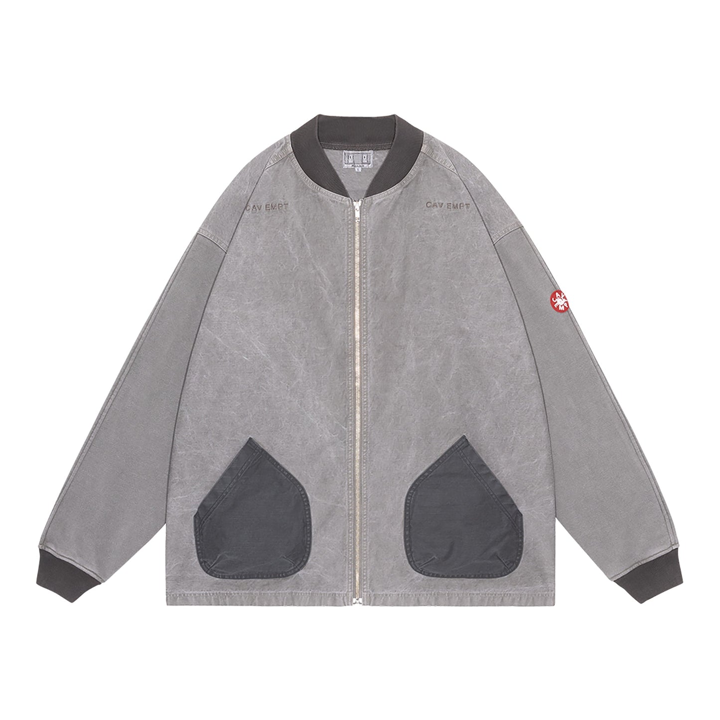 OVERDYE JERSEY SLEEVE ZIP JACKET / KHAKI