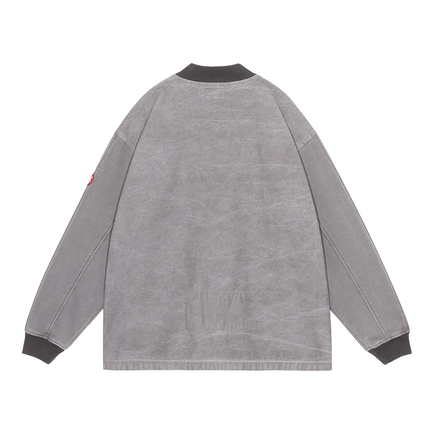 OVERDYE JERSEY SLEEVE ZIP JACKET / KHAKI