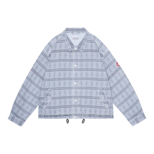 OVERDYE FK PATTERN BUTTON JACKET / BLUE