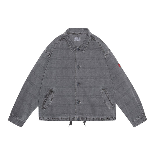 OVERDYE FK PATTERN BUTTON JACKET / CHARCOAL