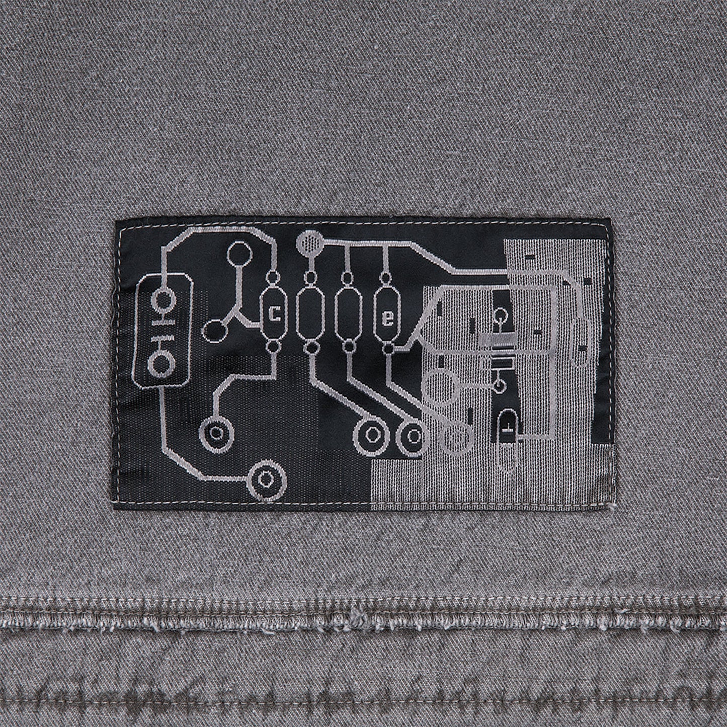 OVERDYE FK PATTERN BUTTON JACKET / CHARCOAL