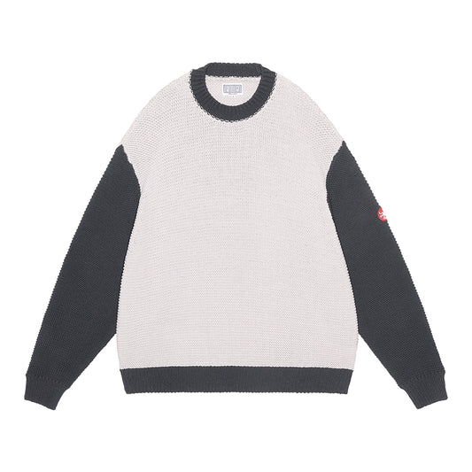 CLOURED COTTON KNIT / GREY