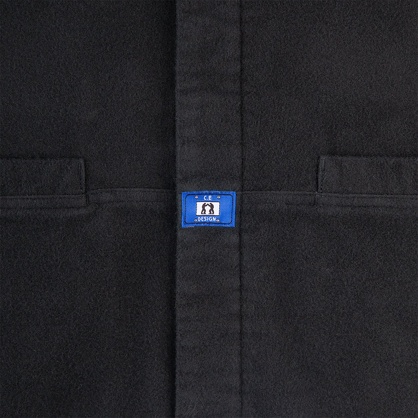 BRUSHED COTTON DESIGN BIG SHIRT / BLACK