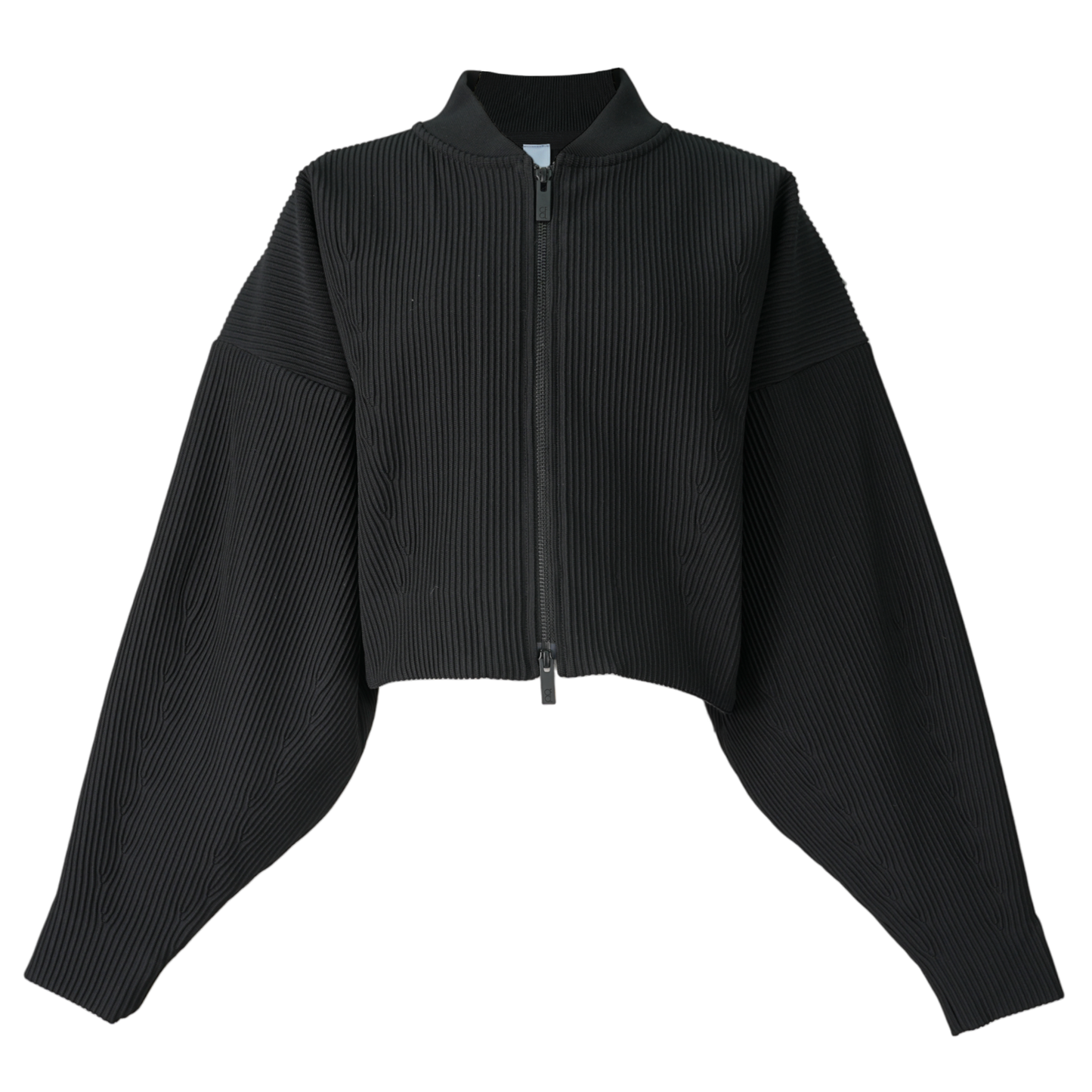 HYPHA CROPPED BOMBER JACKET / BLACK