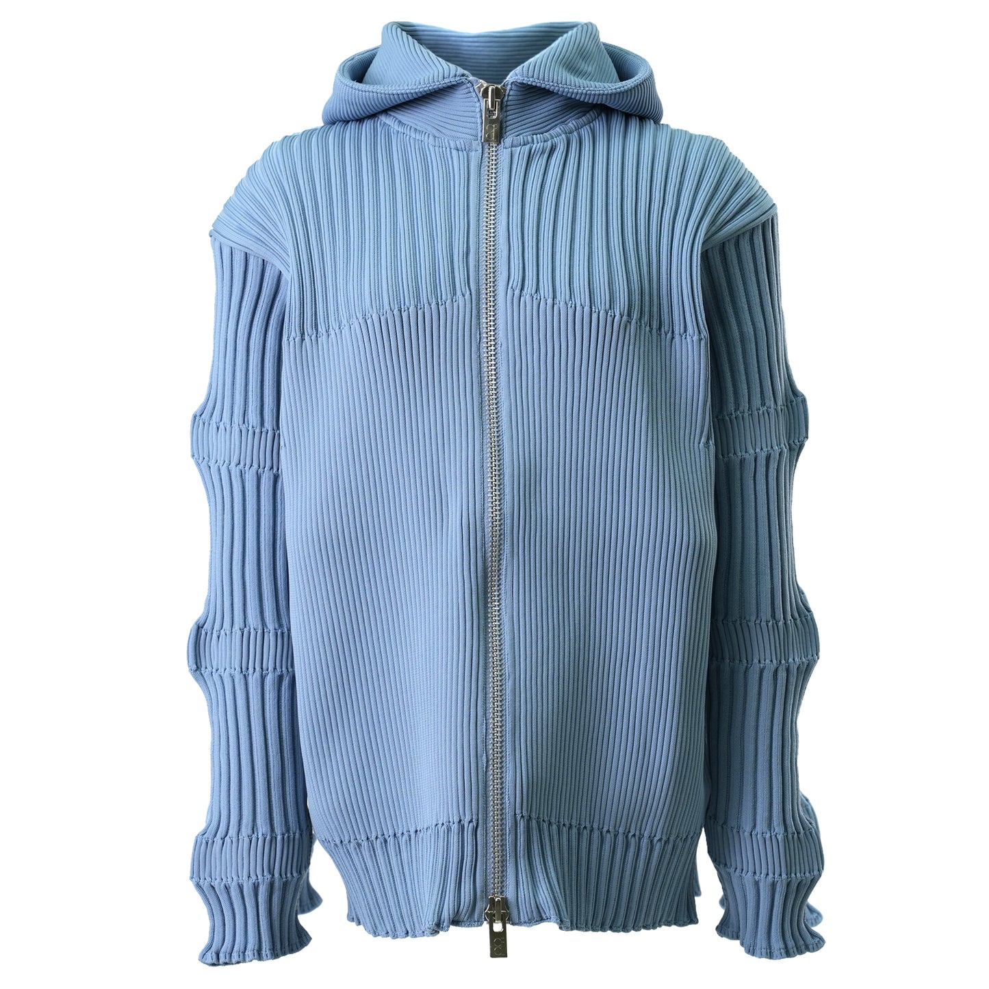 FLUTED HOODIE JACKET / ROBIN EGG BLUE