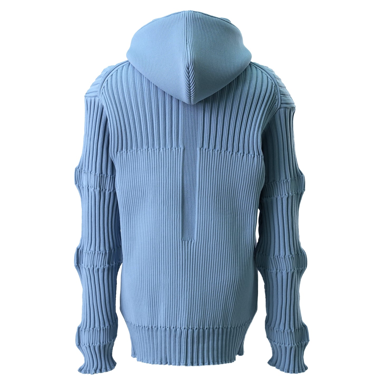 FLUTED HOODIE JACKET / ROBIN EGG BLUE