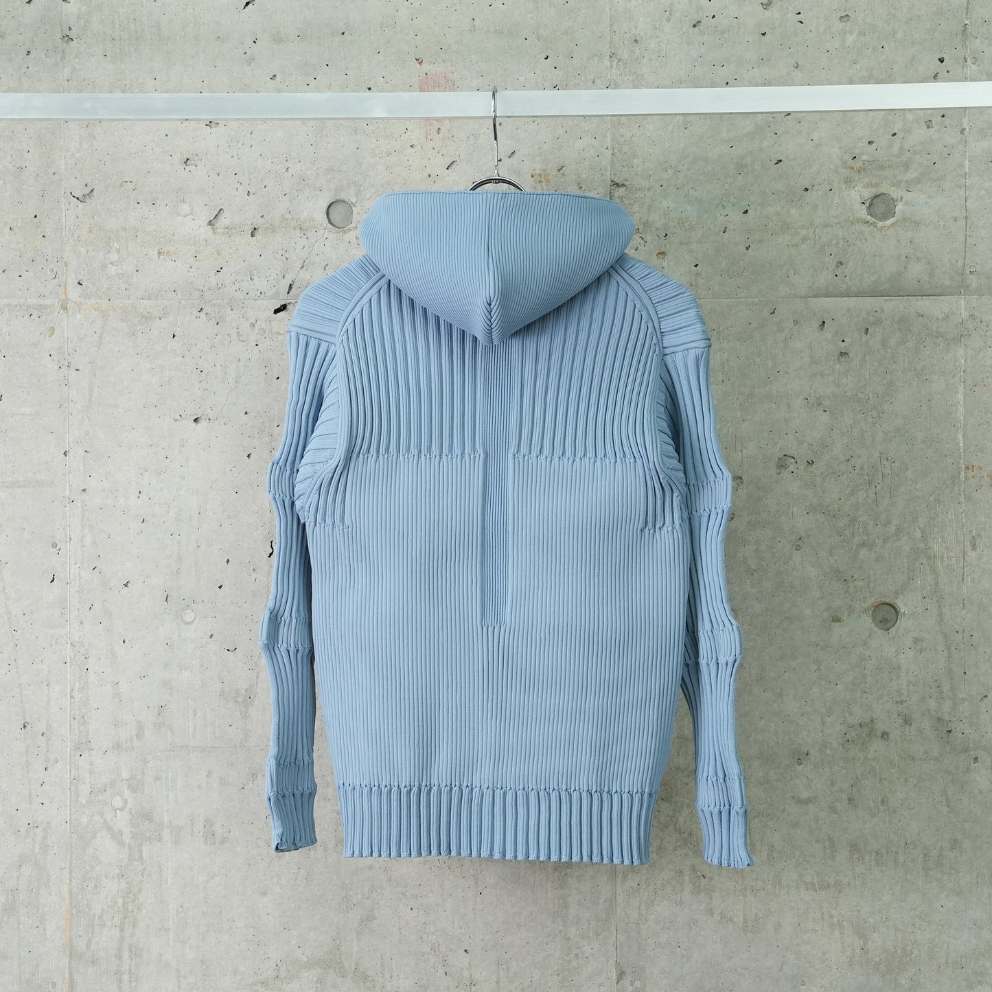 FLUTED HOODIE JACKET / ROBIN EGG BLUE