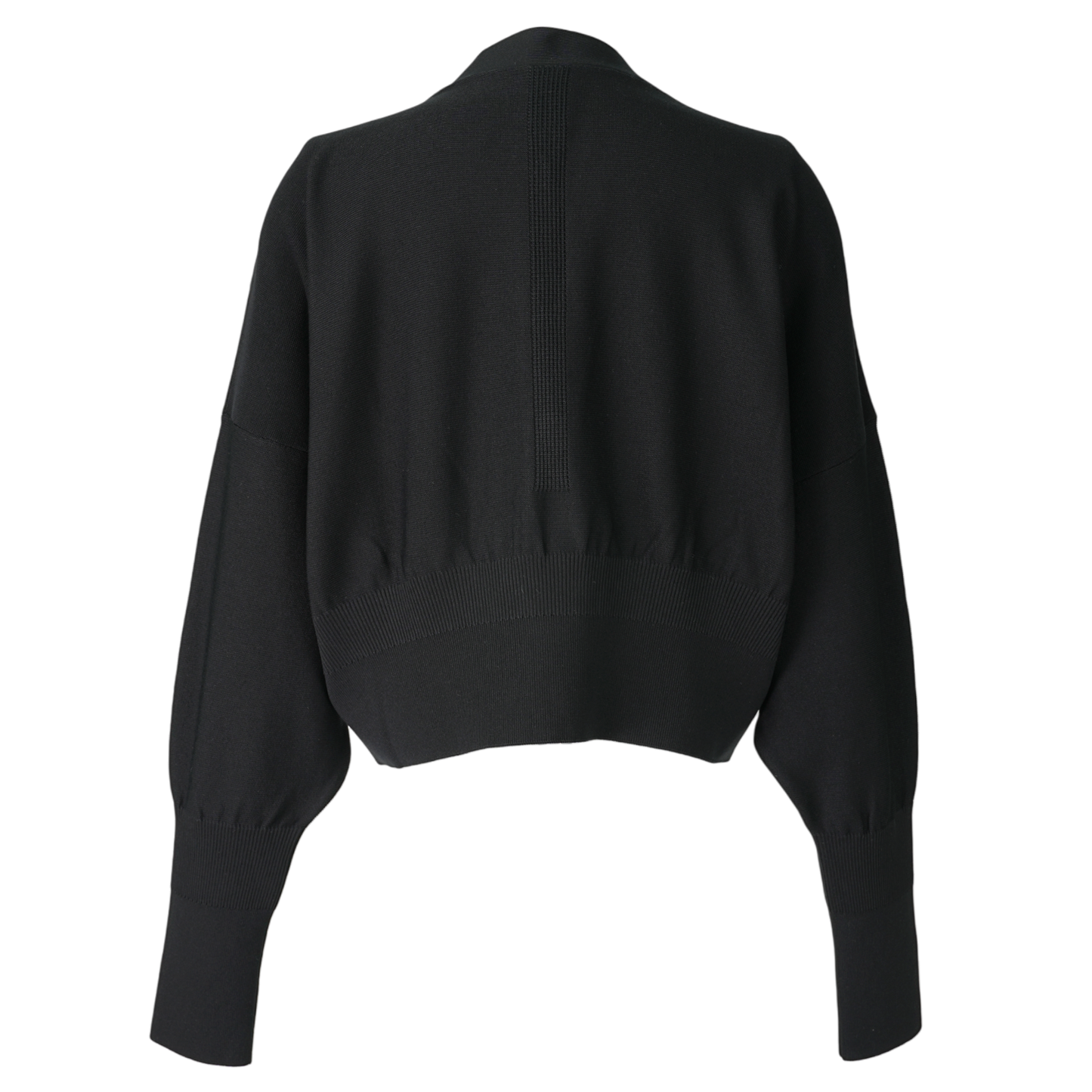 BS GARTER CROPPED CARDIGAN / BLACK