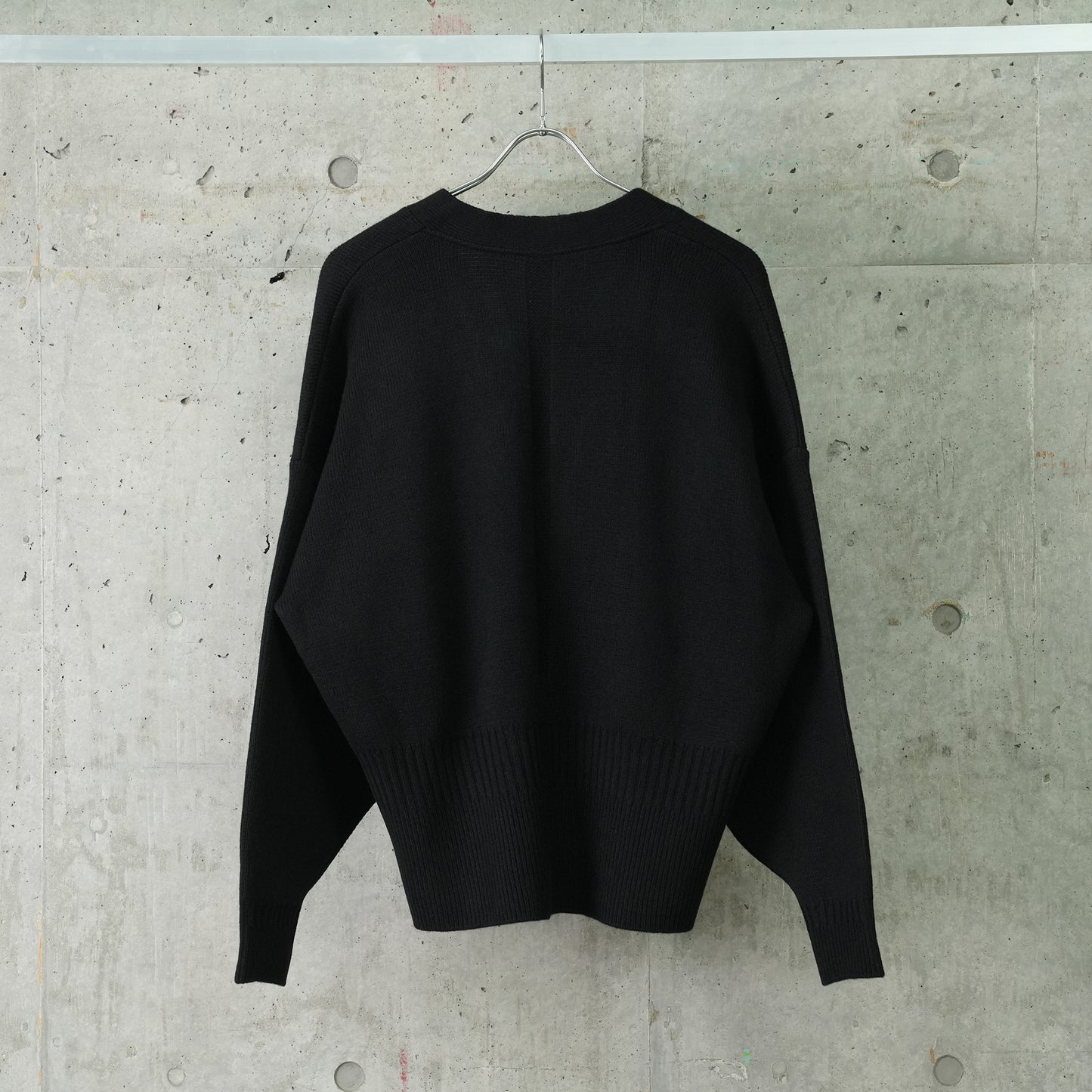 WOOL MILAN CARDIGAN / BLACK