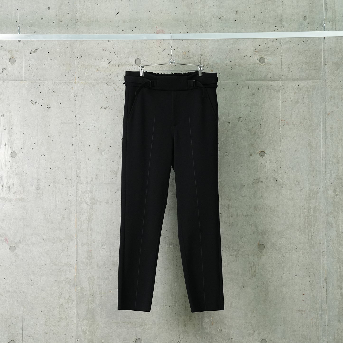 AC MILAN RIB TAPERED PANTS / BLACK