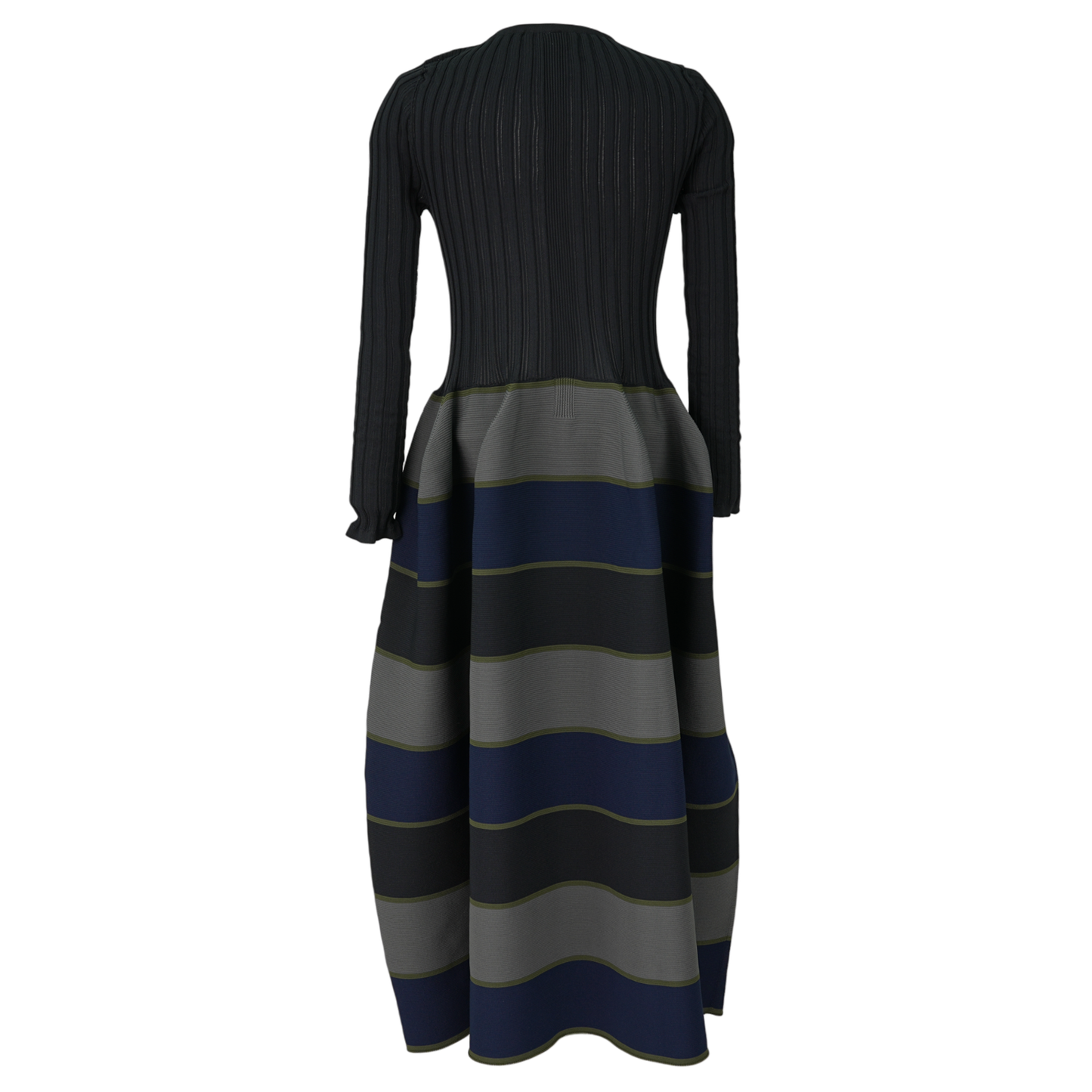 POTTERY LONG SLEEVE DRESS / BLACK MULTI