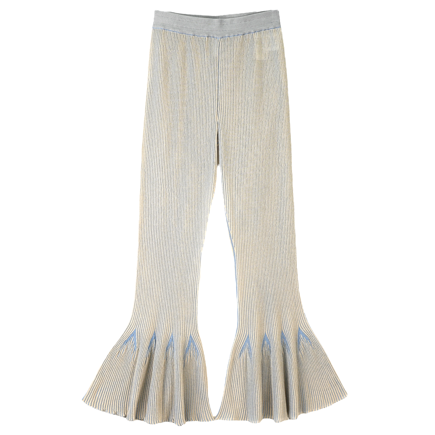 HYPHA LUCENT TIGHT FLARE PANTS / ROBIN EGG BLUE/BISQUE BEIGE