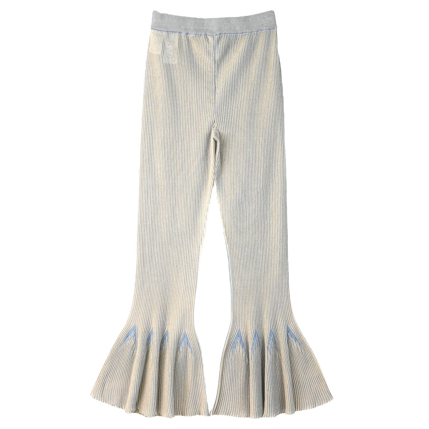 HYPHA LUCENT TIGHT FLARE PANTS / ROBIN EGG BLUE/BISQUE BEIGE