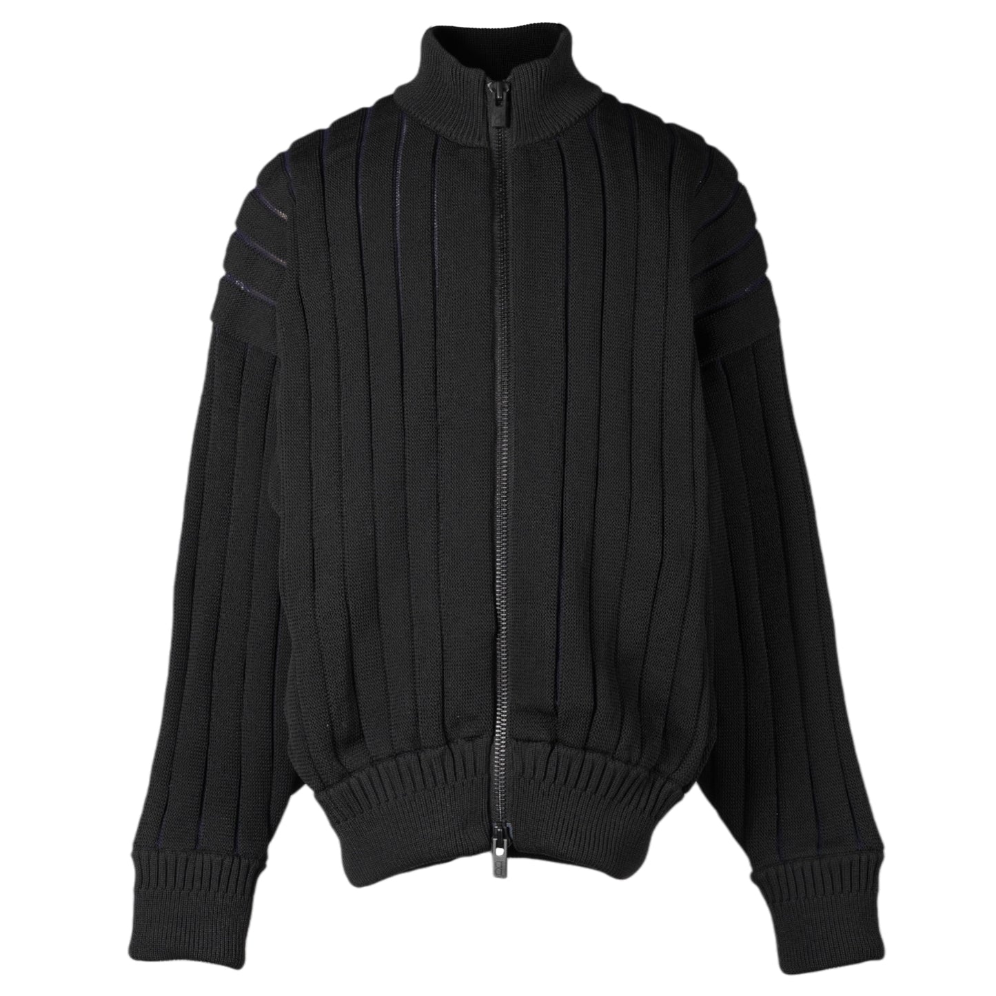 LOUVER STAND-UP COLLAR BLOUSON / BLACK