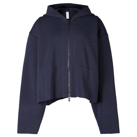 MILAN CROPPED HOODIE JACKET / NAVY