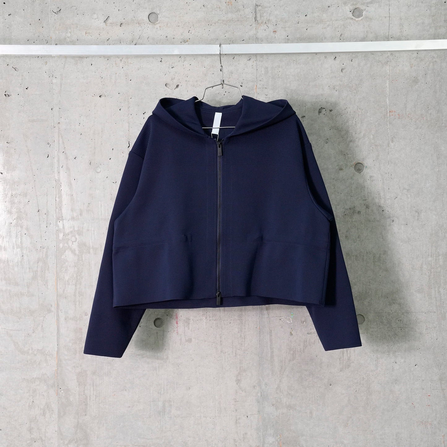 MILAN CROPPED HOODIE JACKET / NAVY