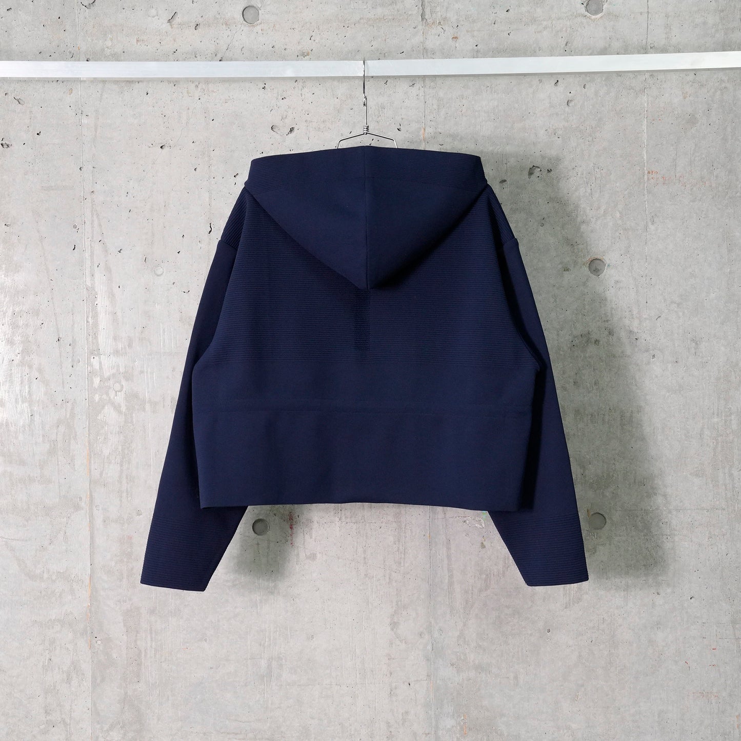 MILAN CROPPED HOODIE JACKET / NAVY