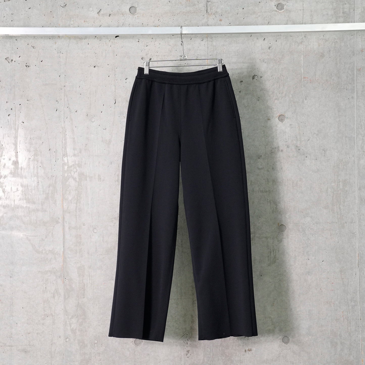 SOFT MILAN SEMI WIDE PANTS / BLACK