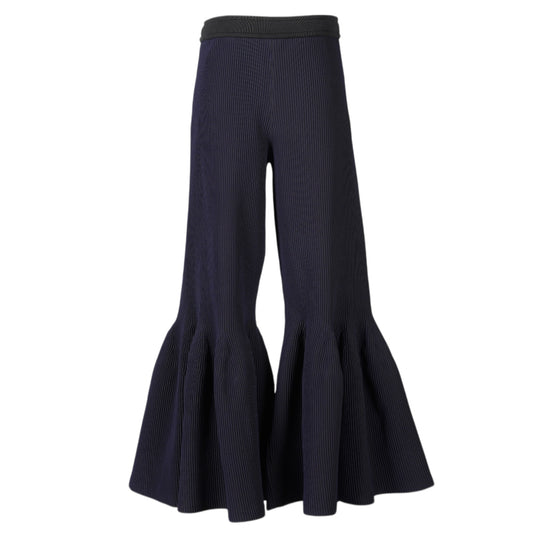 HYPHA BELL BOTTOM PANTS / NAVY BLACK