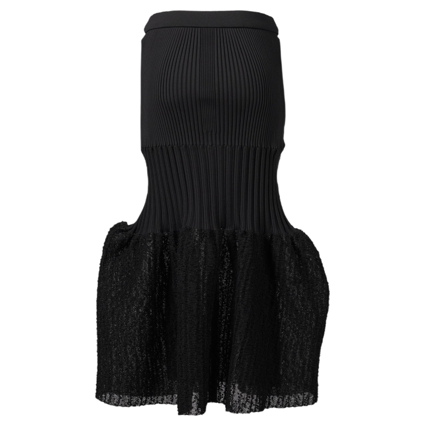 FLUTED ORNAMENT MERMAID SKIRT / BLACK