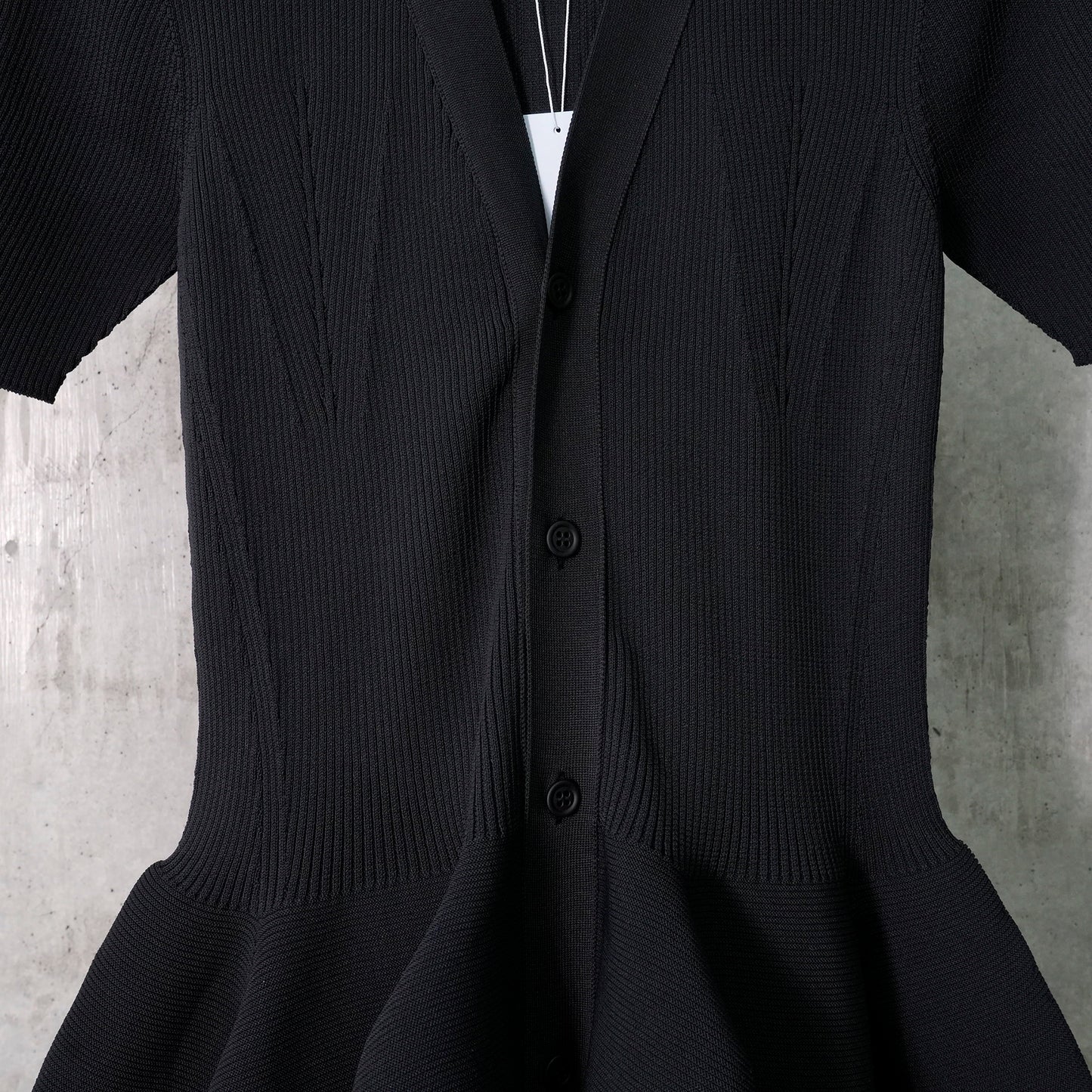 POTTERY SHORT SLEEVE CARDIGAN DRESS / BLACK