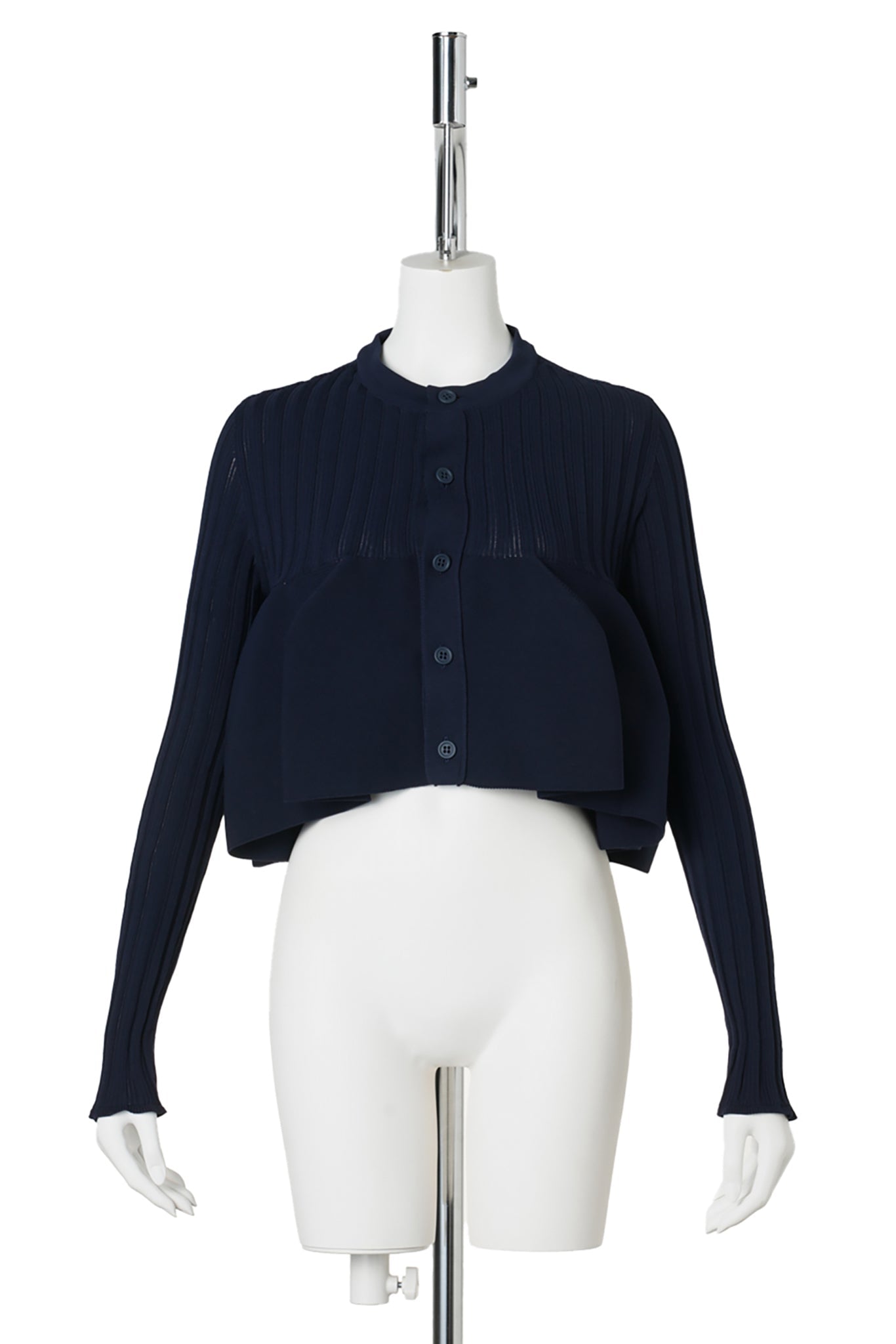 POTTERY-BUST FLARE CARDIGAN / 894N:NAVY