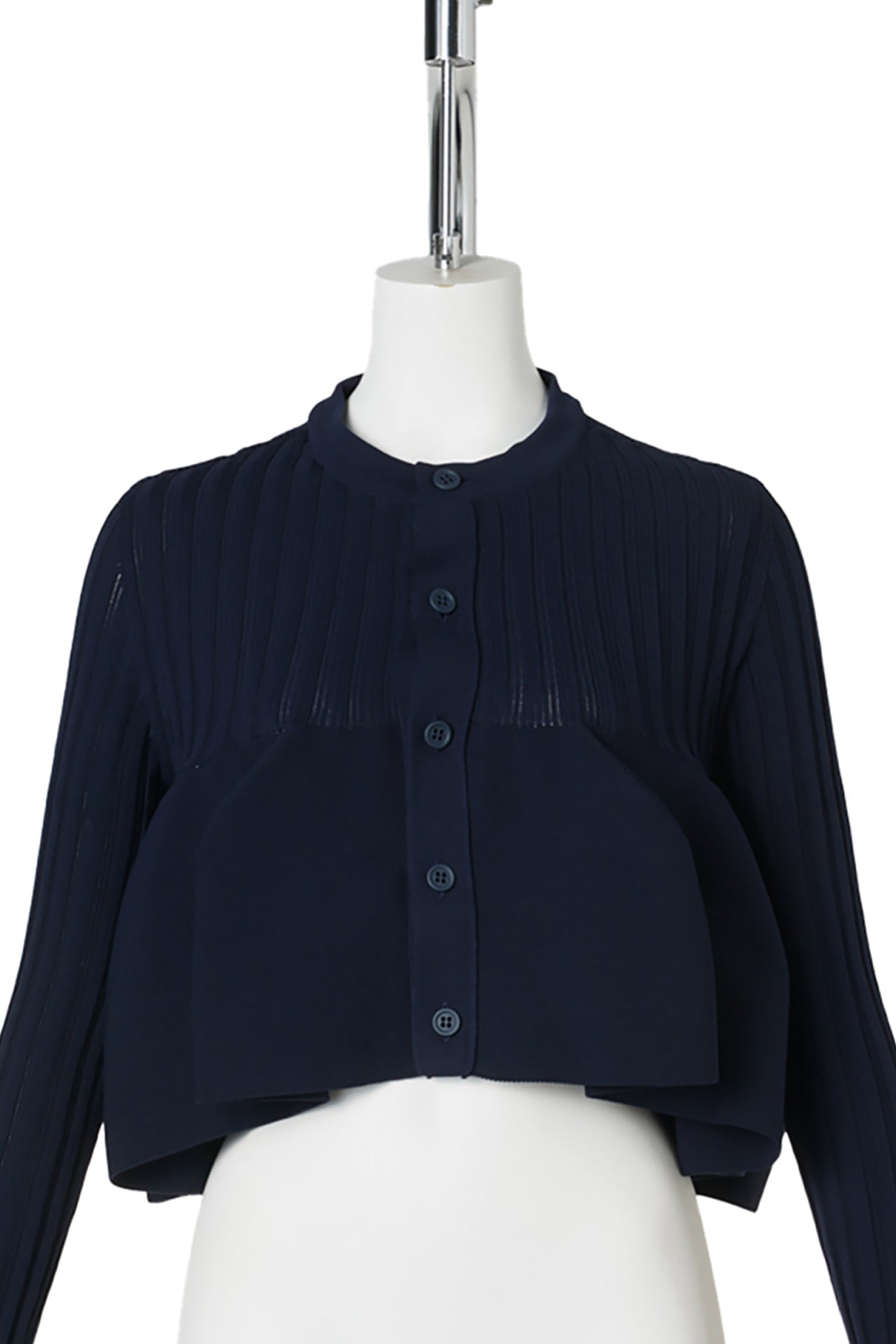 POTTERY-BUST FLARE CARDIGAN / 894N:NAVY