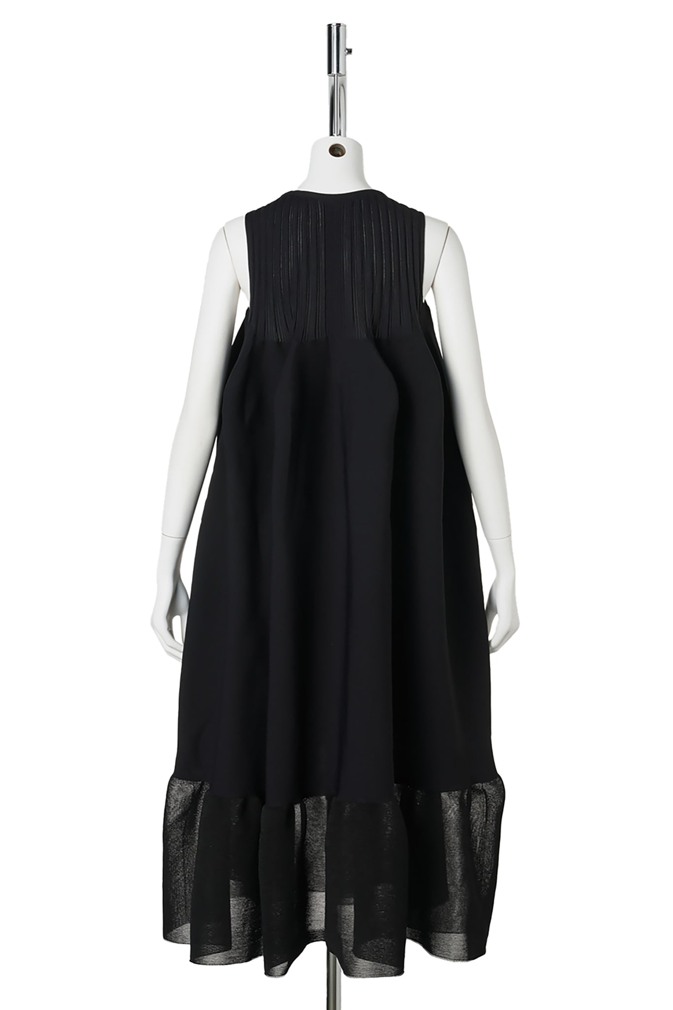 POTTERY LUCENT-SLEEVELESS BUST FLARE DRESS / 119N:BLACK