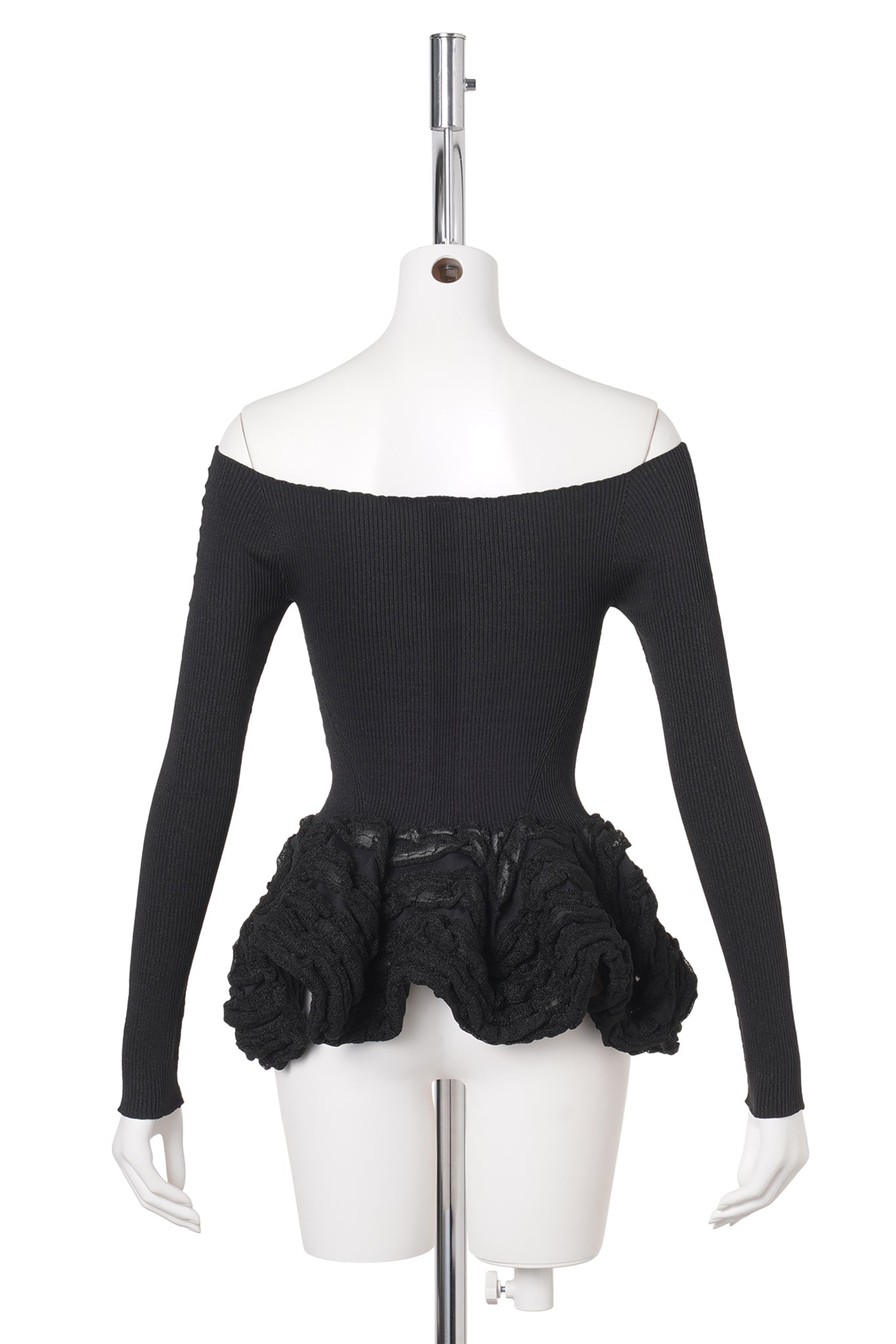 POTTERY HS SWELL GLITTER OFF SHOULDER TOP / 119K:BLACK