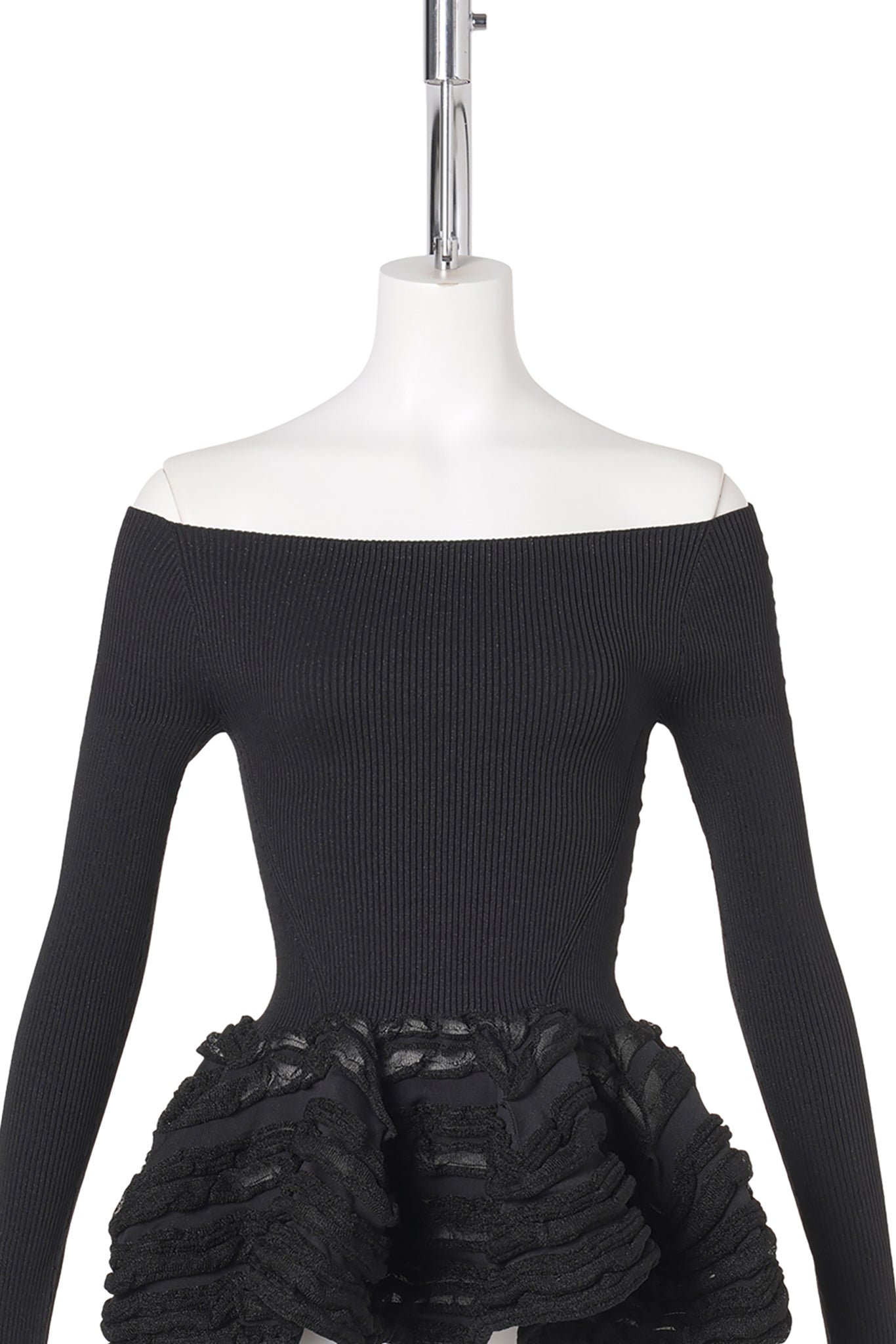 POTTERY HS SWELL GLITTER OFF SHOULDER TOP / 119K:BLACK