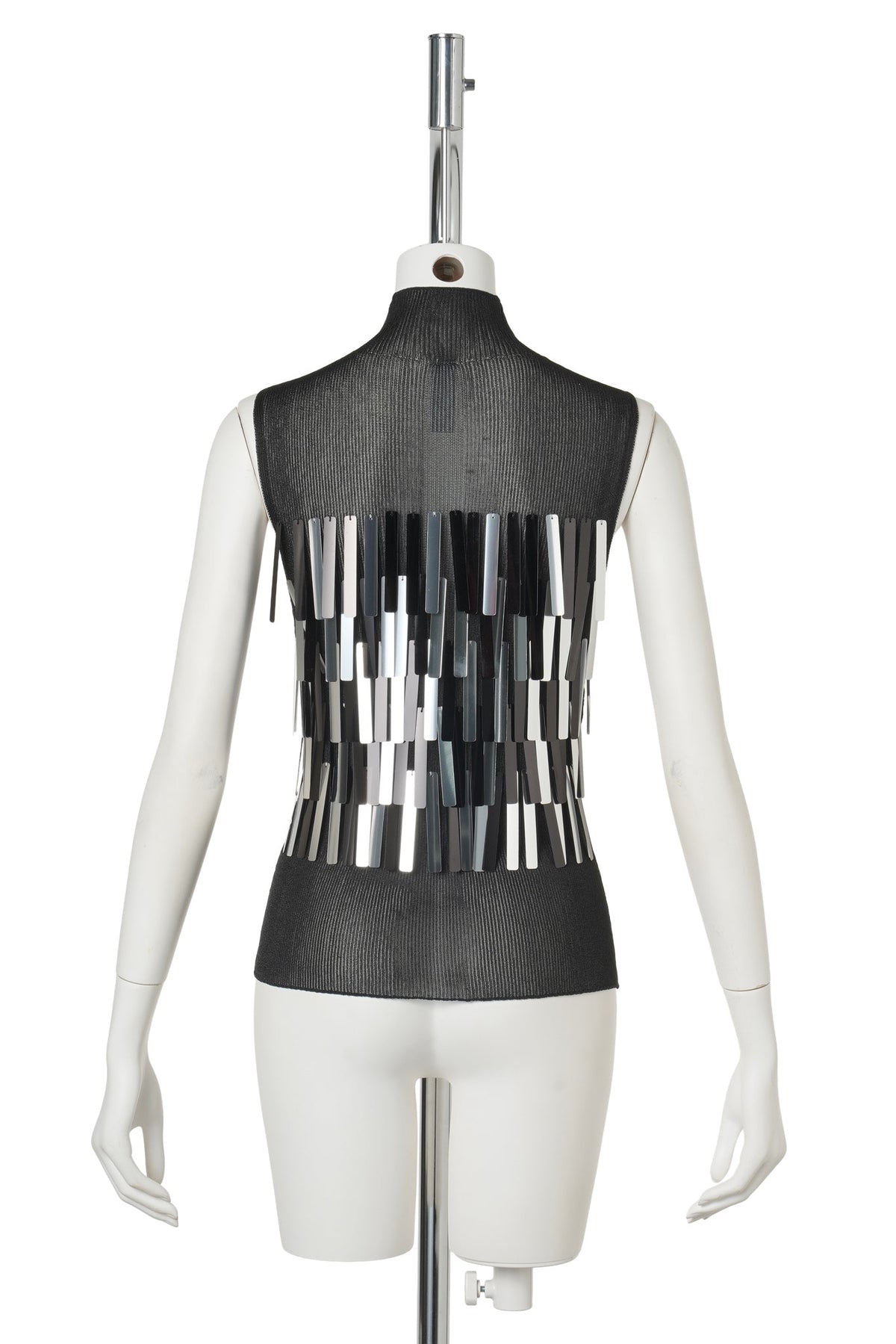 PORTRAIT LUCENT ENCHANT-SLEEVELESS TOP / BLACK-SILVER