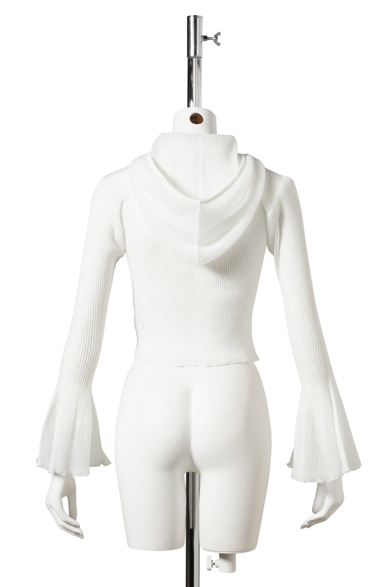 HYPHA LUCENT GLITTER-HOODIE JACKET / WHITE-OPAL