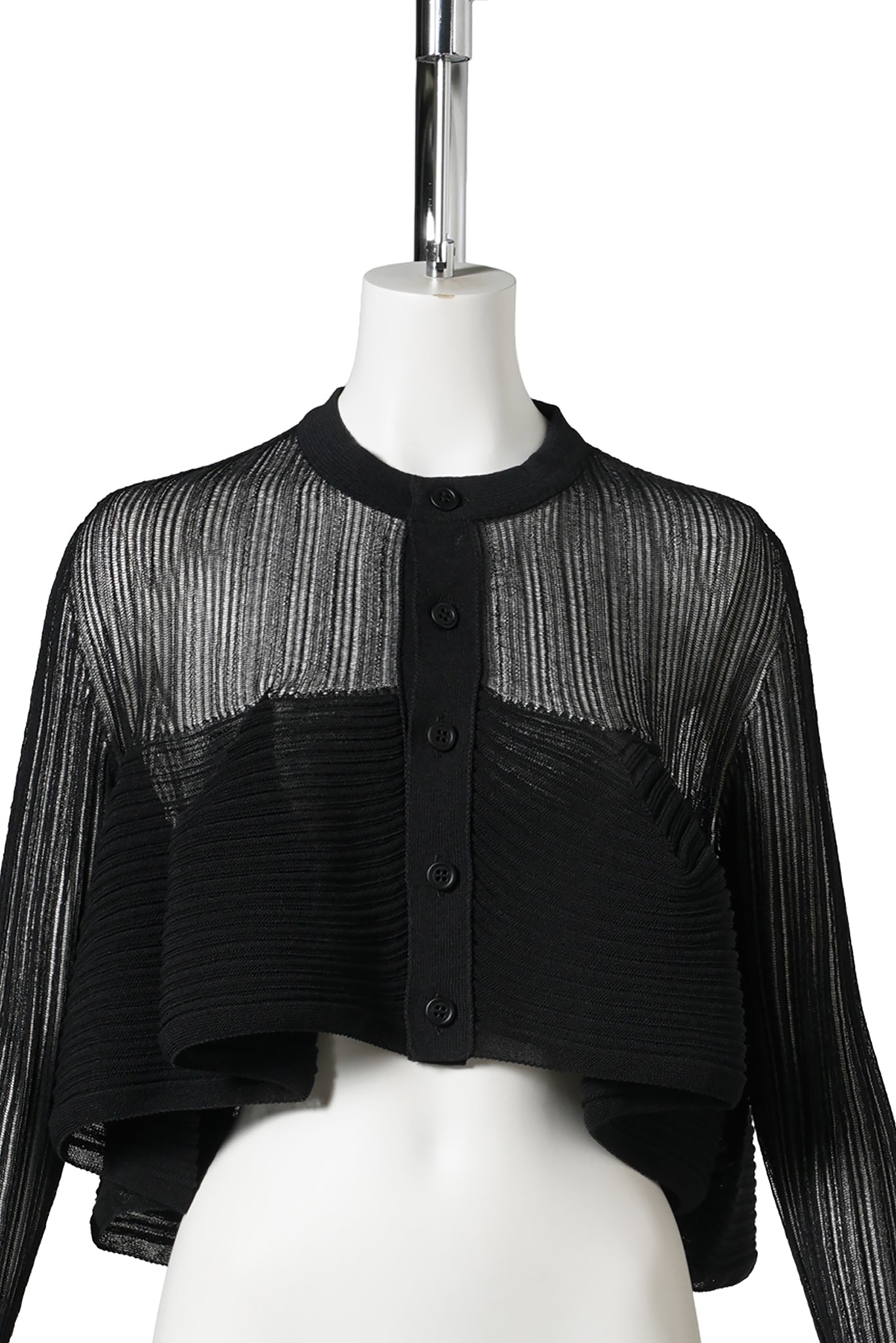 TC POTTERY-BUST FLARE CARDIGAN / BLACK