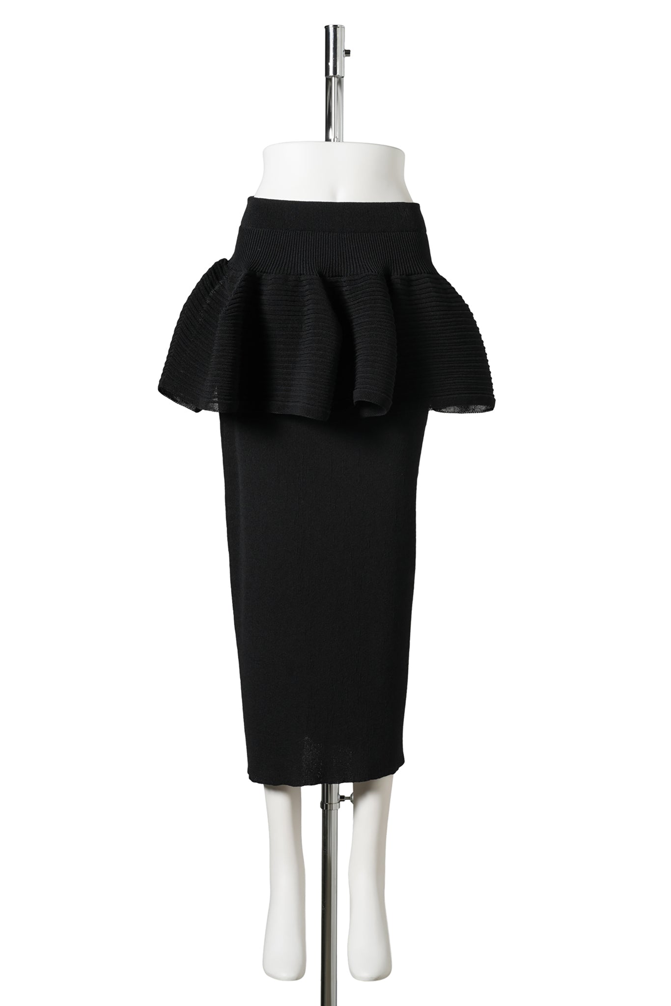 TC POTTERY-LAYERED SKIRT / BLACK