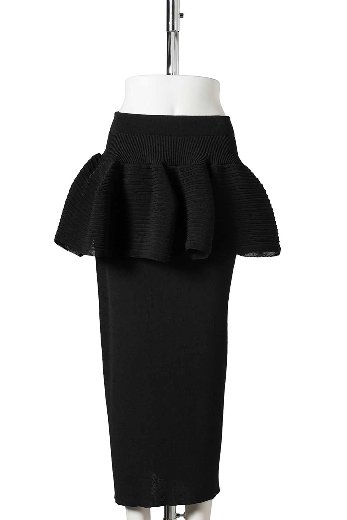 TC POTTERY-LAYERED SKIRT / BLACK