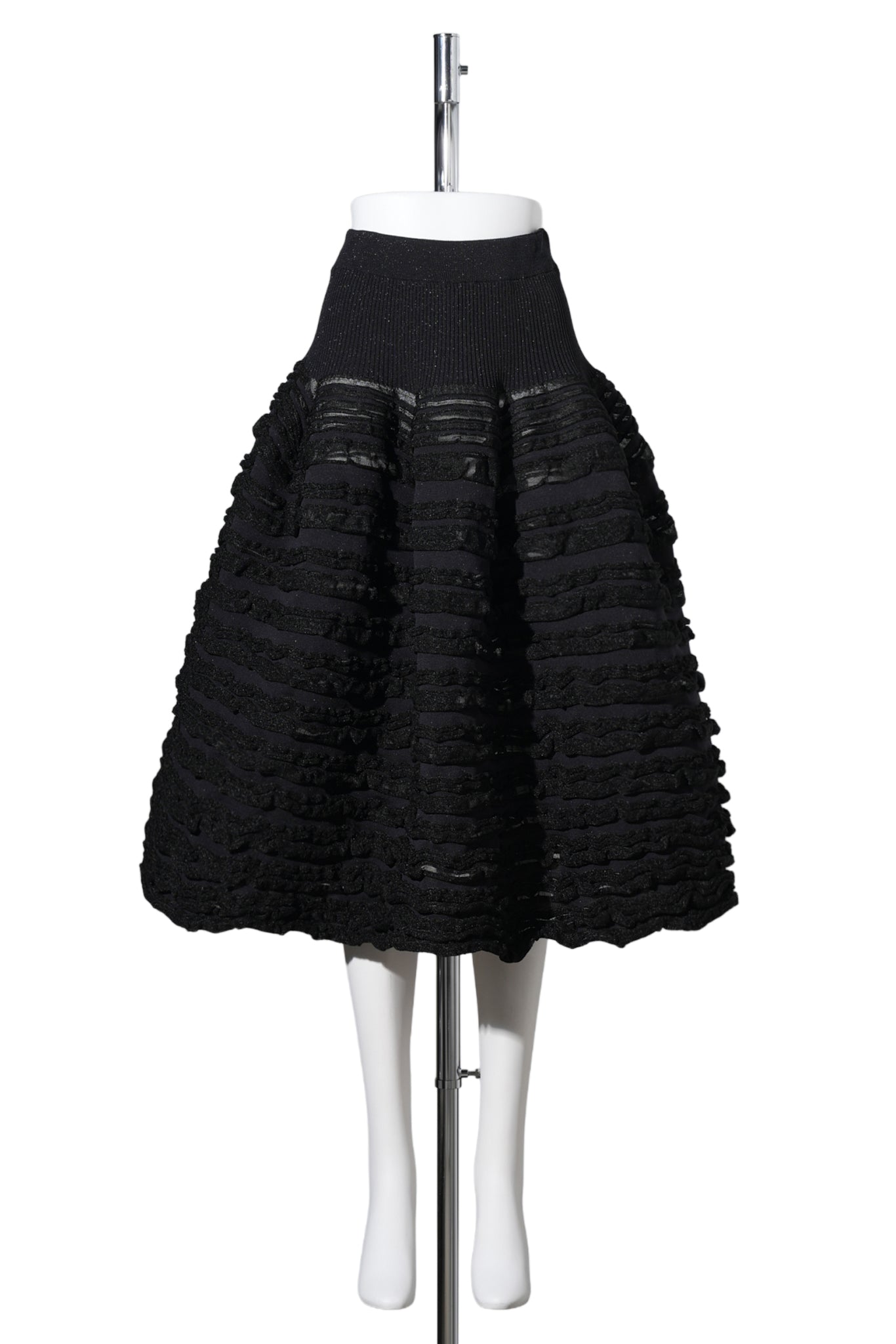 POTTERY SWELL GLITTER-SKIRT / BLACK/BLACK