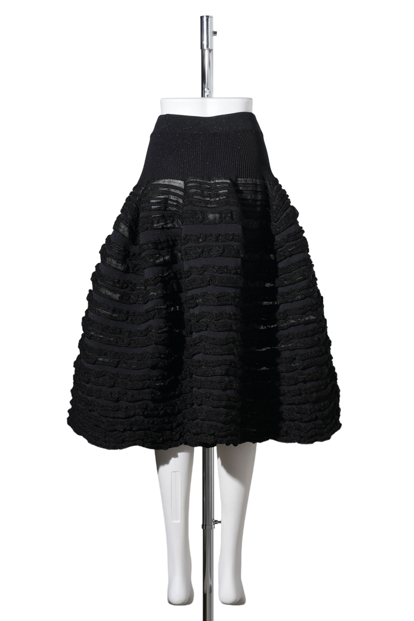 POTTERY SWELL GLITTER-SKIRT / BLACK/BLACK