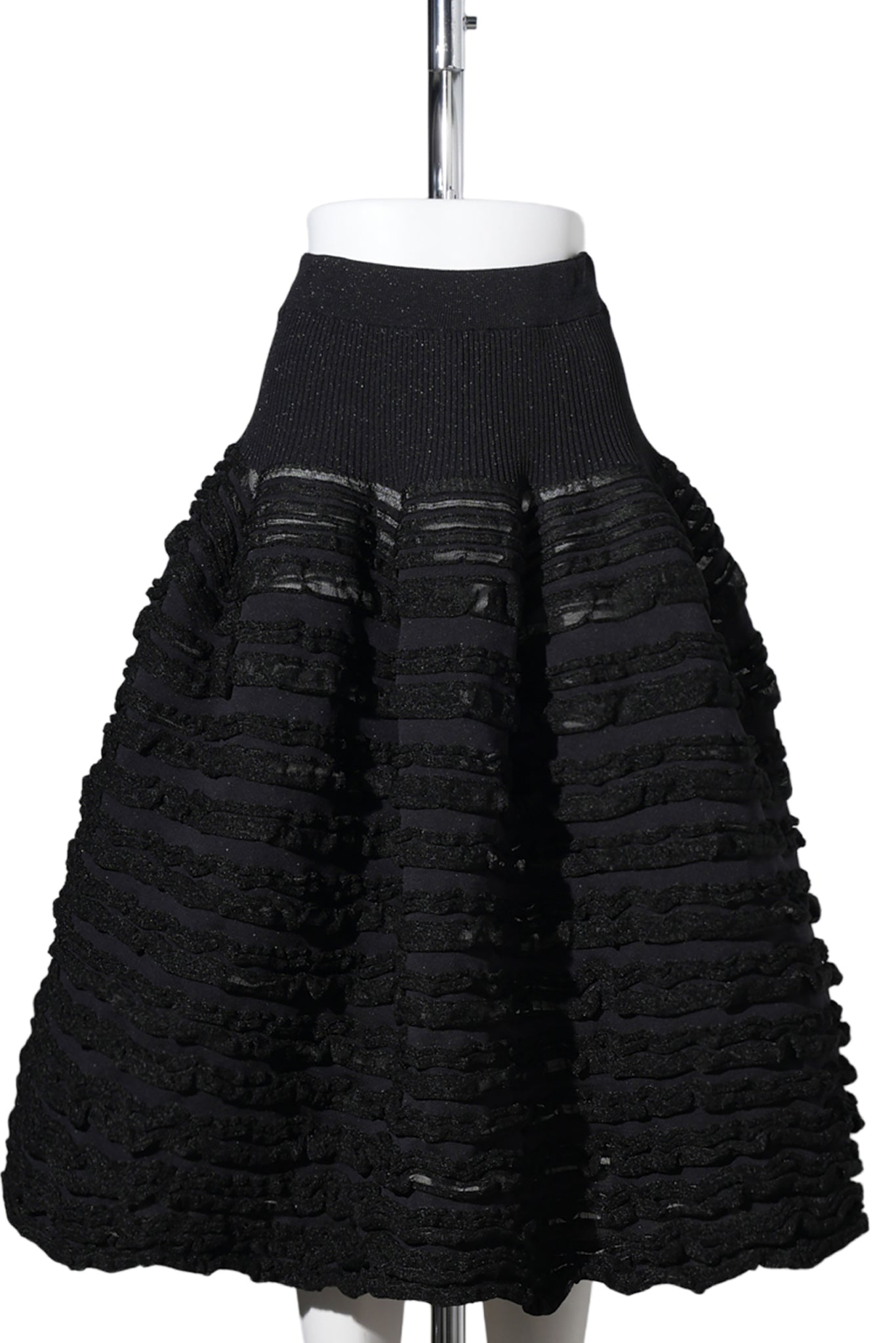 POTTERY SWELL GLITTER-SKIRT / BLACK/BLACK