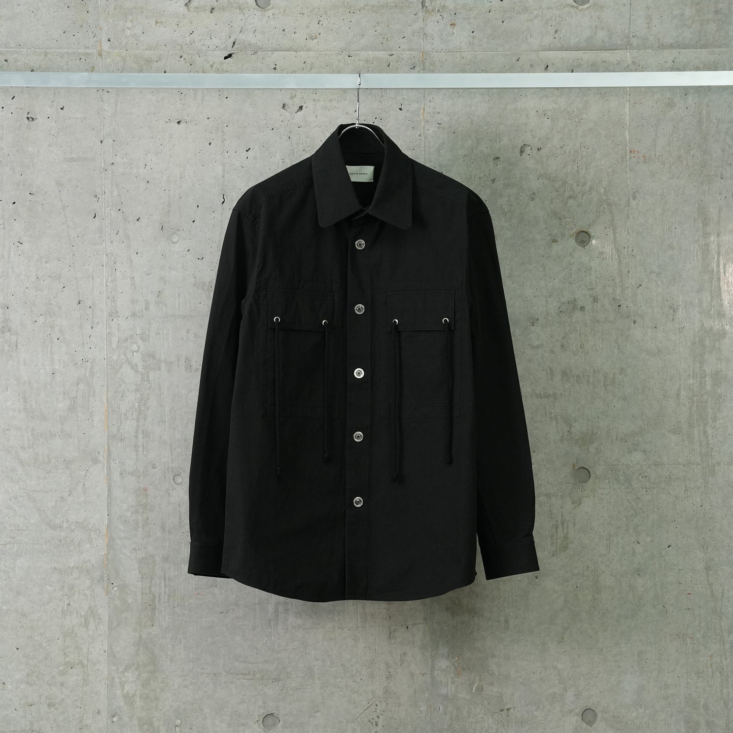 BLOCK OVERSHIRT / BLACK