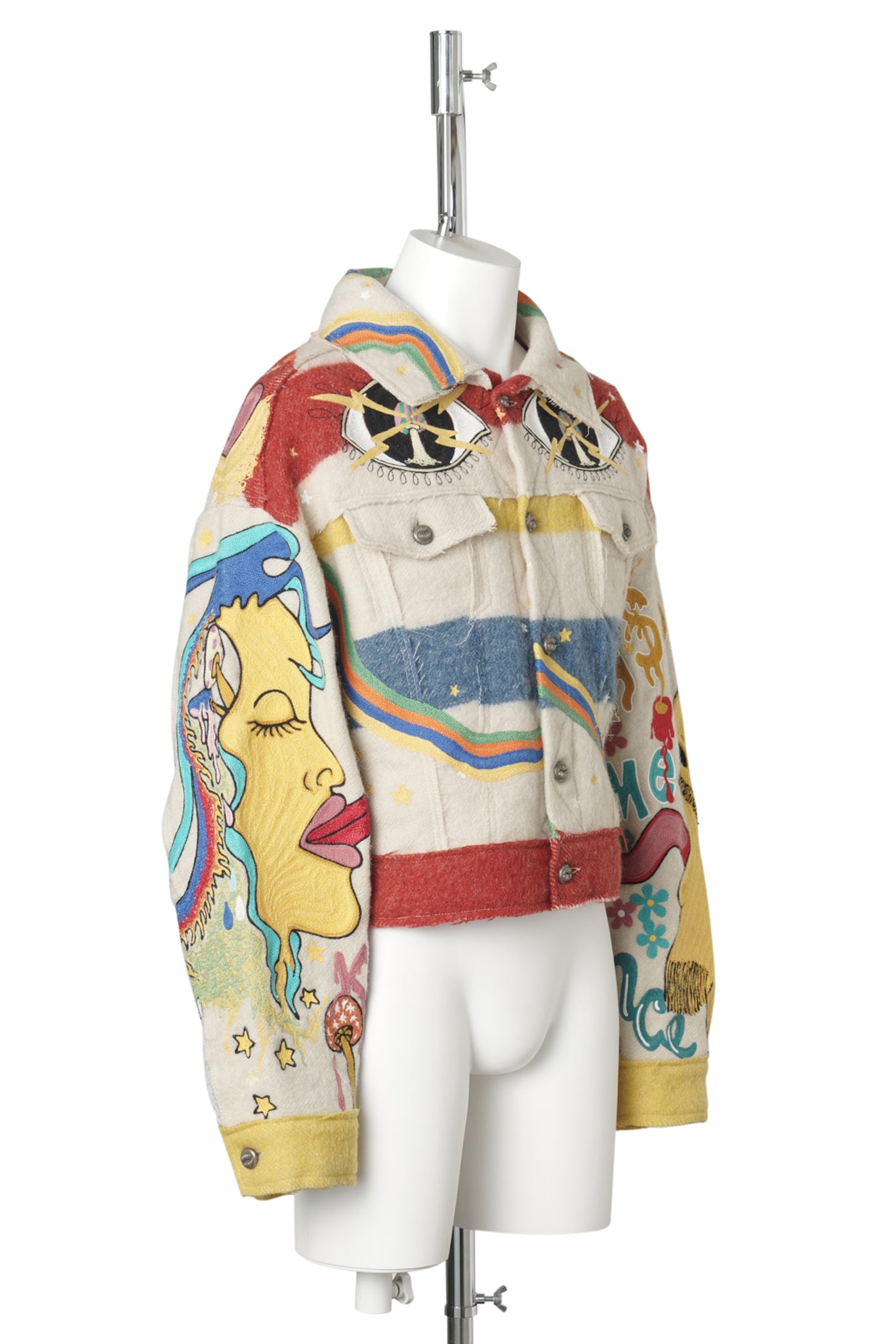 HAND BROIDERY JACKET / WHITE