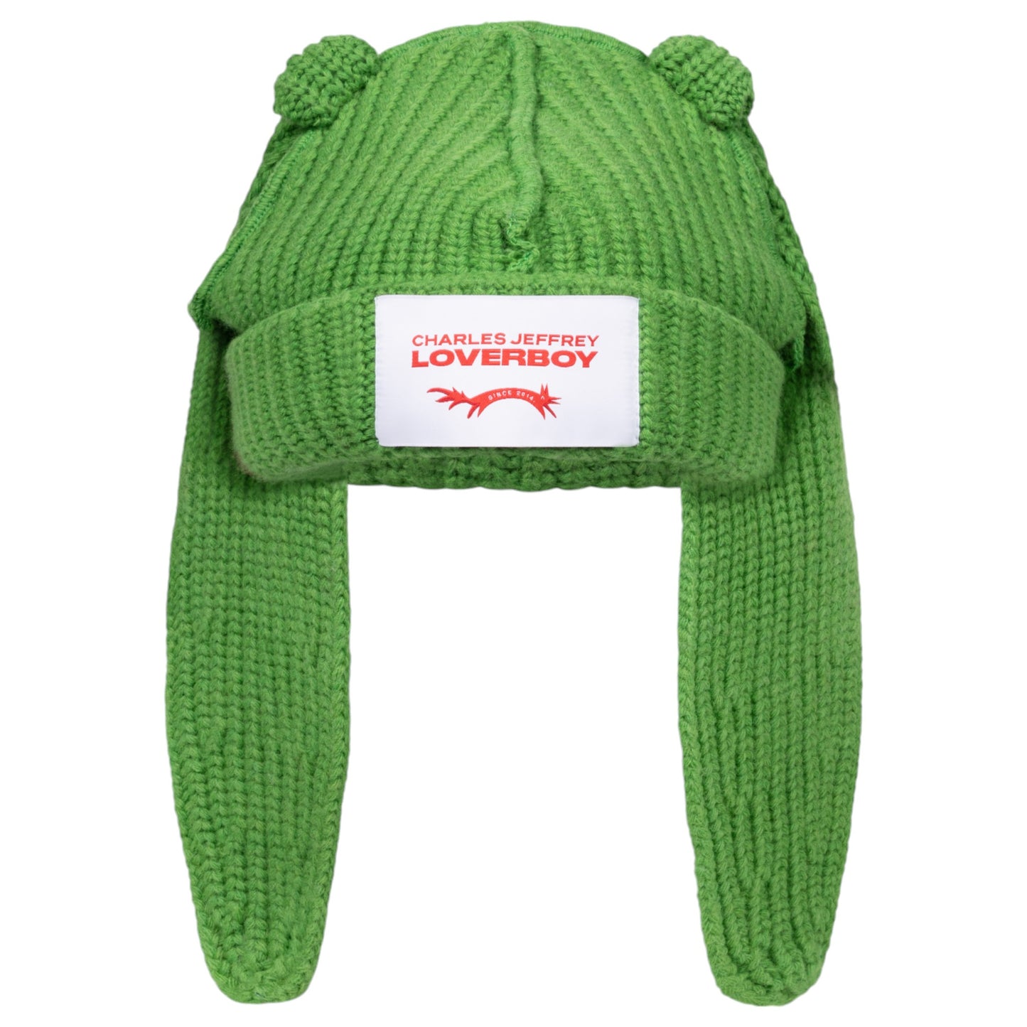 CHUNKY RABBIT BEANIE / GREEN